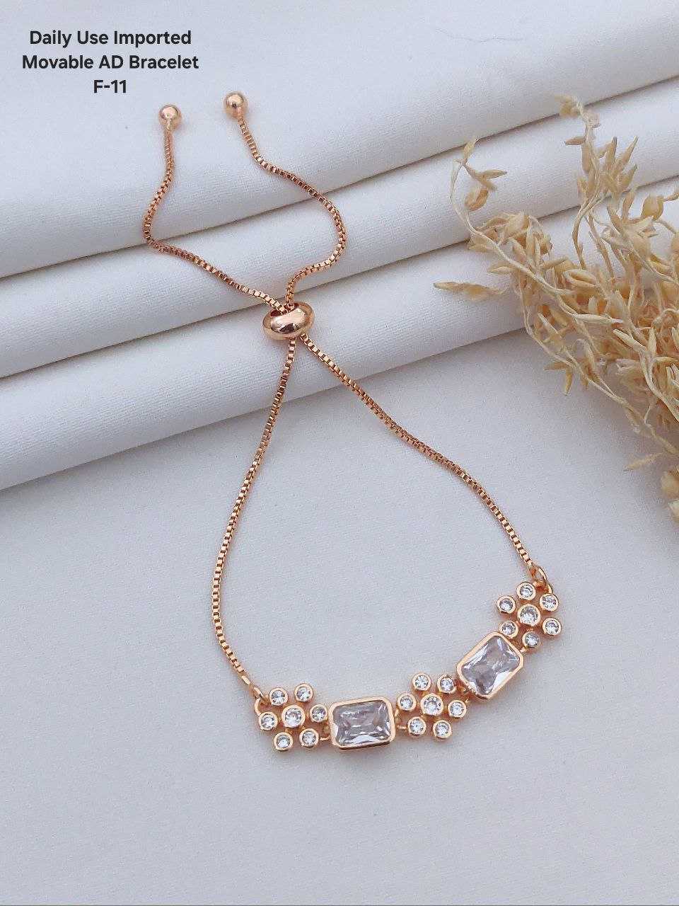 Ynf Brass Womens Jewellery Wholesale AD Diamond Bracelet Brass Gold Bangles Fashion Bracelets Manufacturer