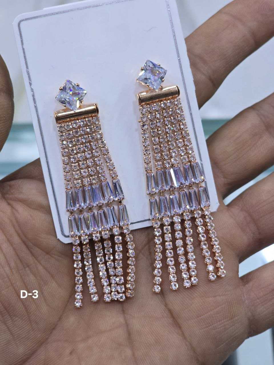Ynf Brass Womens Jewellery Wholesale Fancy Earrings AD Diamond Earring Long Earrings Manufacturer