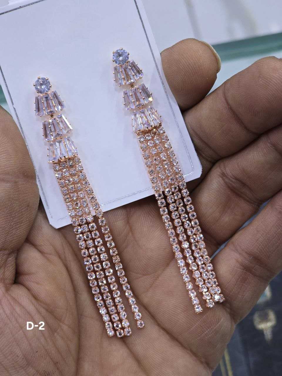 Ynf Brass Womens Jewellery Wholesale Fancy Earrings AD Diamond Earring Long Earrings Manufacturer