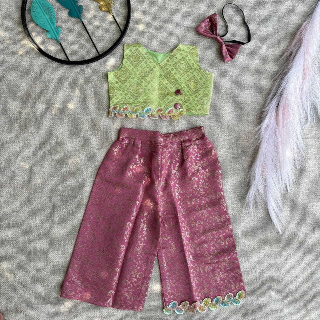 Ynf Brocade RIN107 BROCADE Kids Wear Wedding Collections Festive Collections Wholesale Kids Frocks Kids Designer Frock Kids Festive Wear Manufacturer