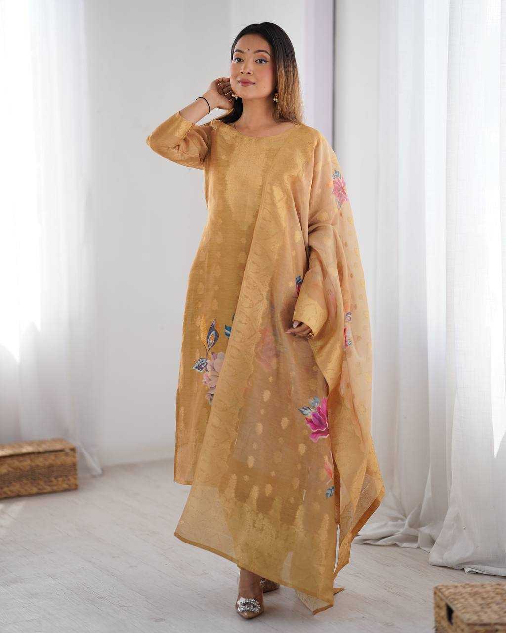 Ynf Chanderi Silk RIN133 16 Kurti Wholesale Fancy Kurti Printed Silk Kurti Manufacturer