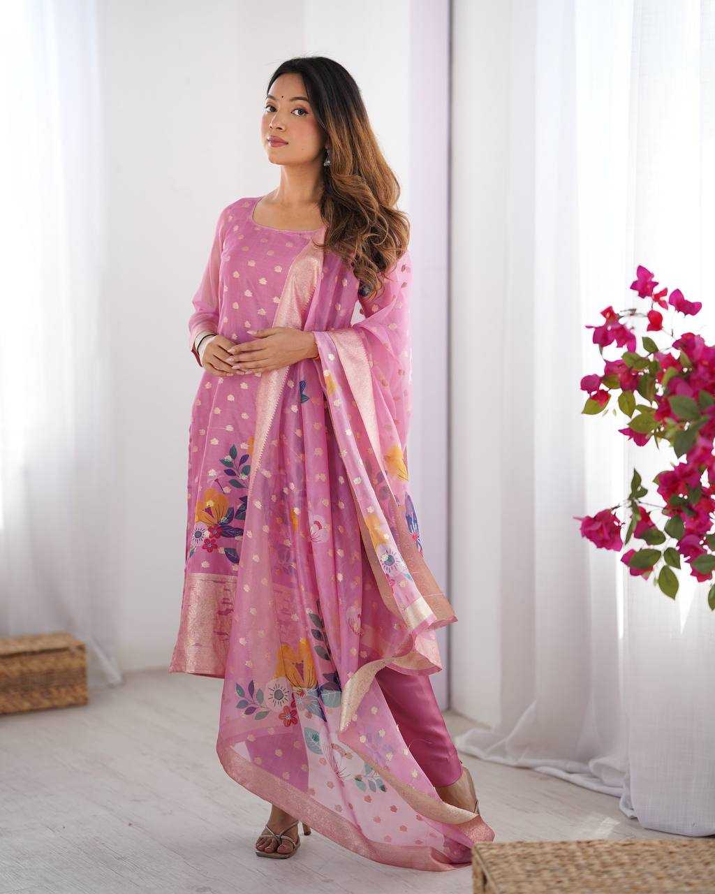 Ynf Chanderi Silk RIN133 16 Suits & Dresses Wholesale Ladies Suits Printed Suits Silk Suits Manufacturer