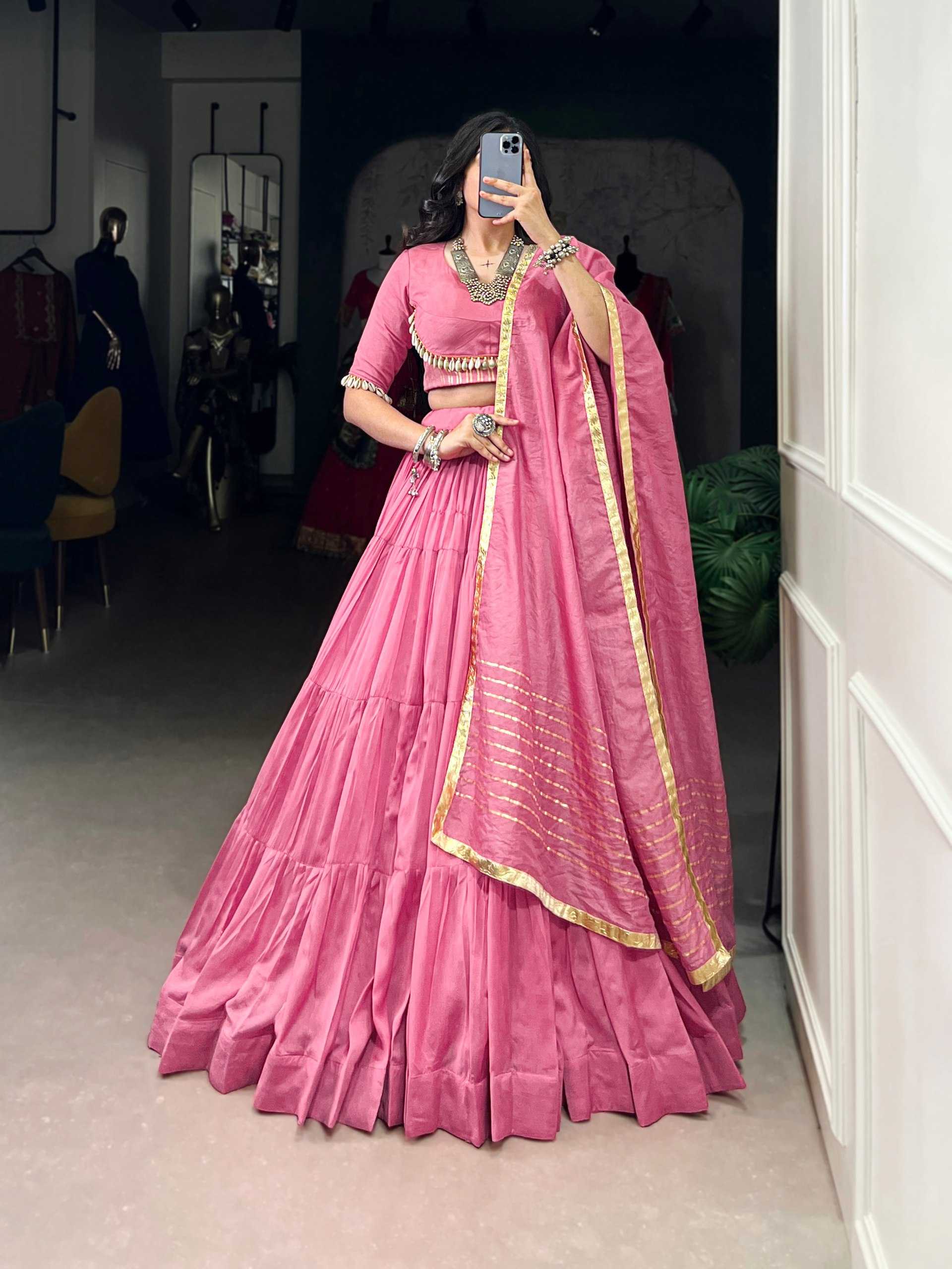 Ynf Chanderi Soft KESH134 1609 Lehengas Wedding Collections Festive Collections Wholesale Lehenga With Dupatta Lehenga With Blouse Wedding Outfits Manufacturer