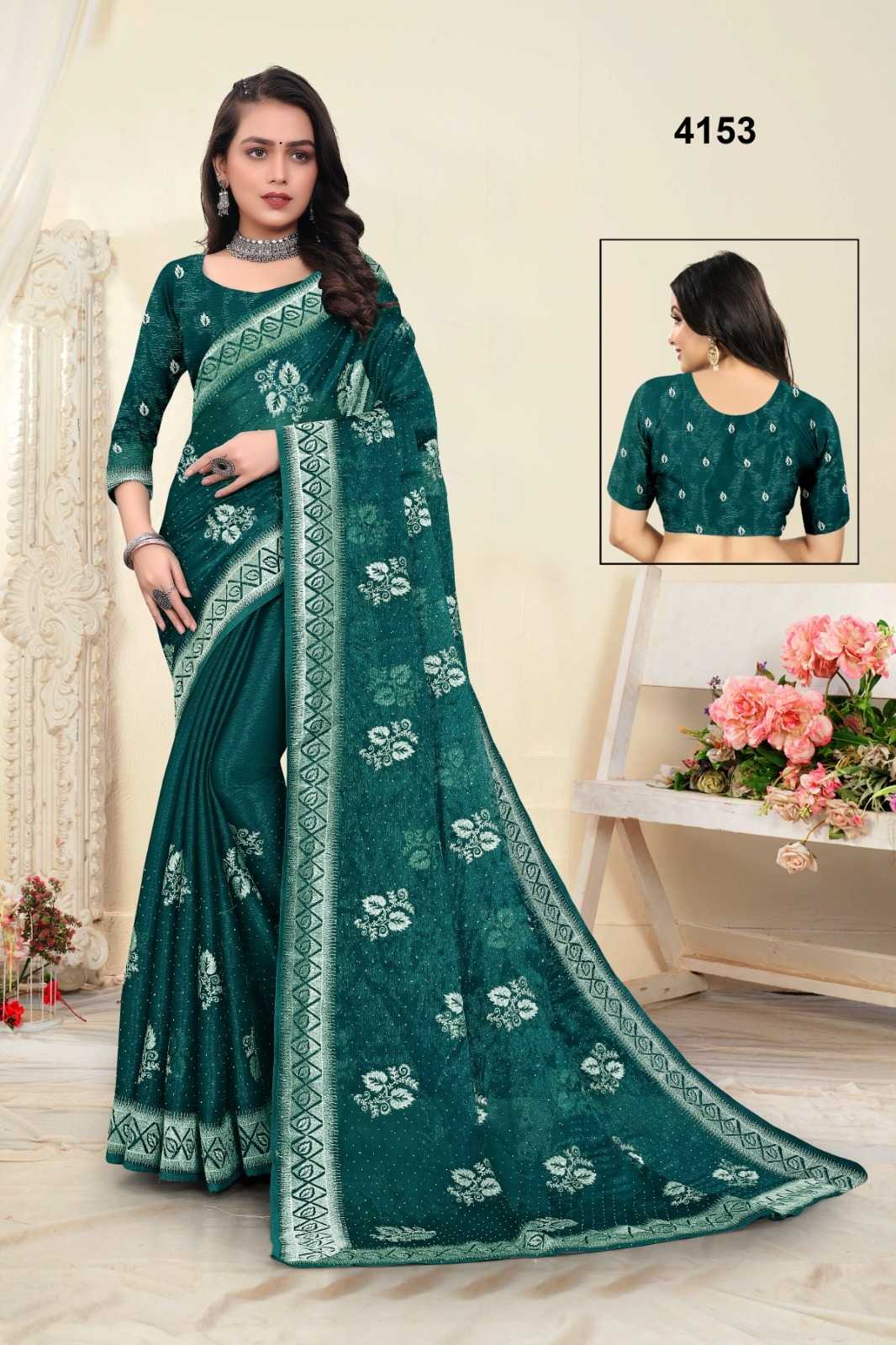 Ynf Chiffon KESH114 4153 Sarees Wedding Collections Festive Collections Wholesale Embroidered Sarees Stone Work Saree Zari Border Sarees Manufacturer