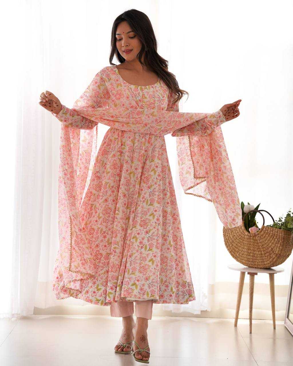 Ynf Chiffon KESH504 284 Gowns Wholesale Fancy Gowns Anarkali Gown Chiffon Gowns Manufacturer