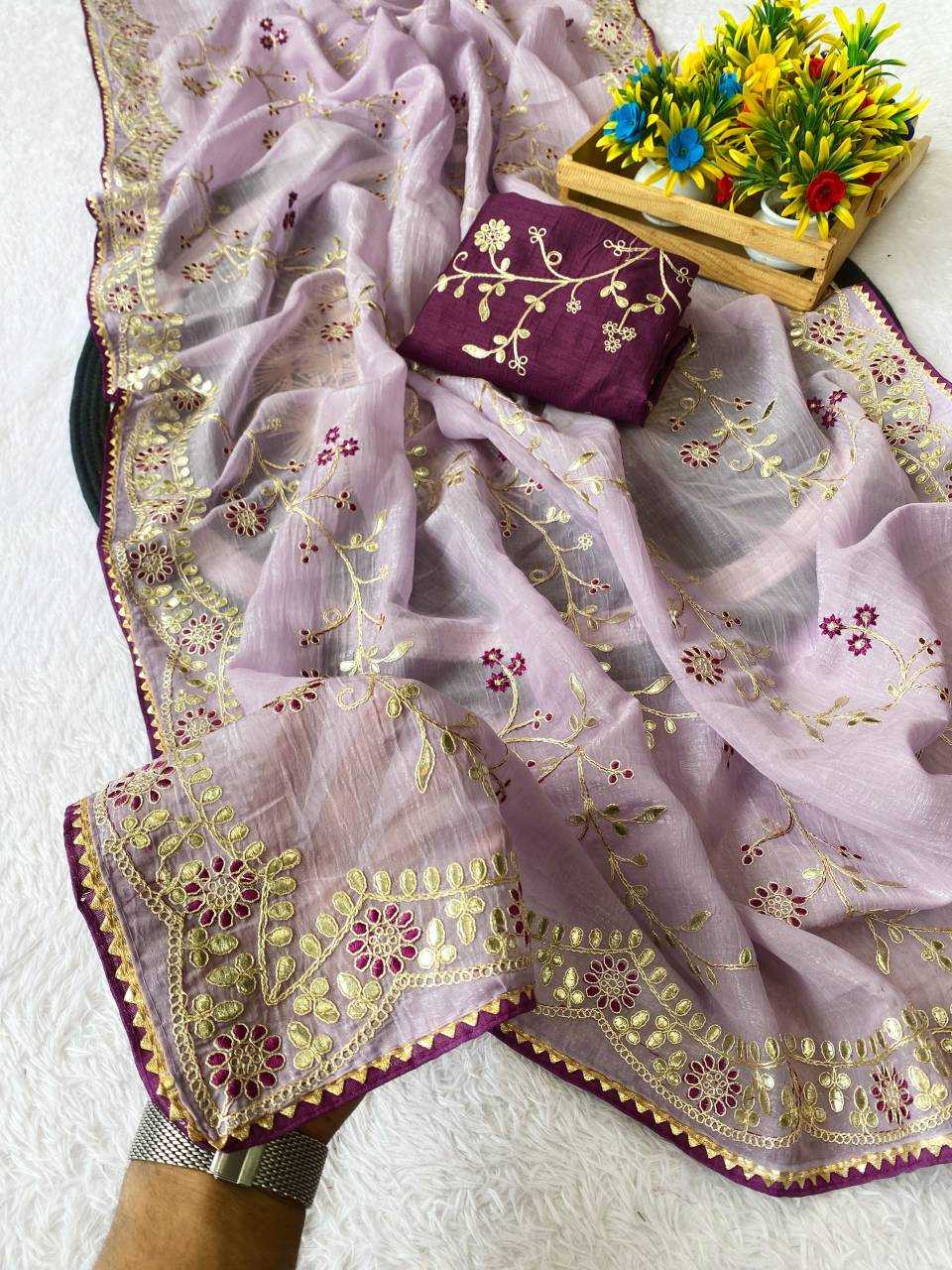 Ynf Chiffon KESH514 153 Sarees Wholesale Designer Sarees Embroidered Sarees Gota Work Saree Manufacturer