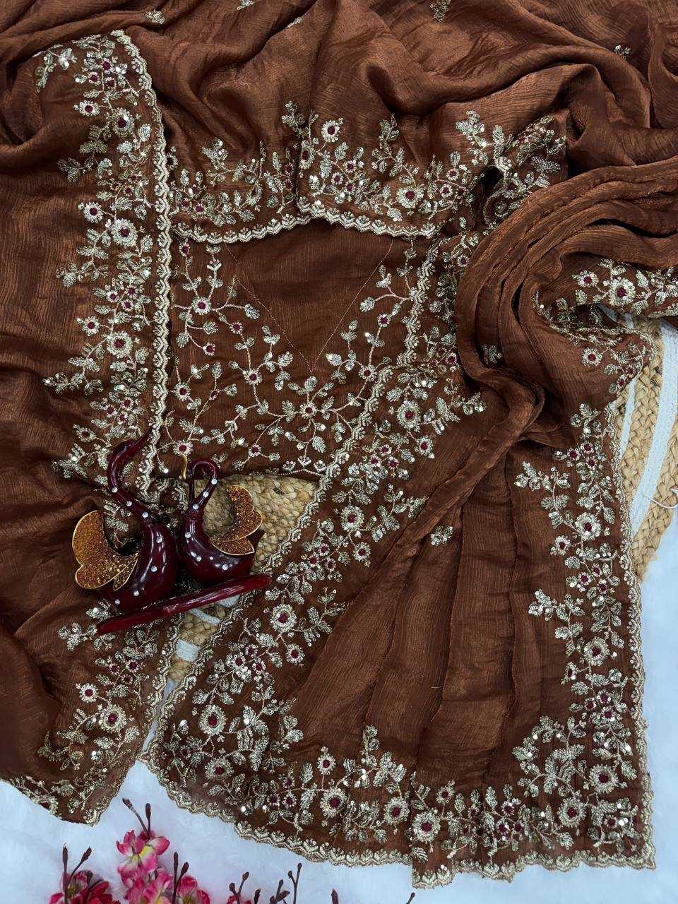 Ynf Chiffon RIN151 5461 Sarees Wedding Collections Festive Collections Wholesale Designer Sarees Chiffon Sarees Sarees With Blouse Manufacturer