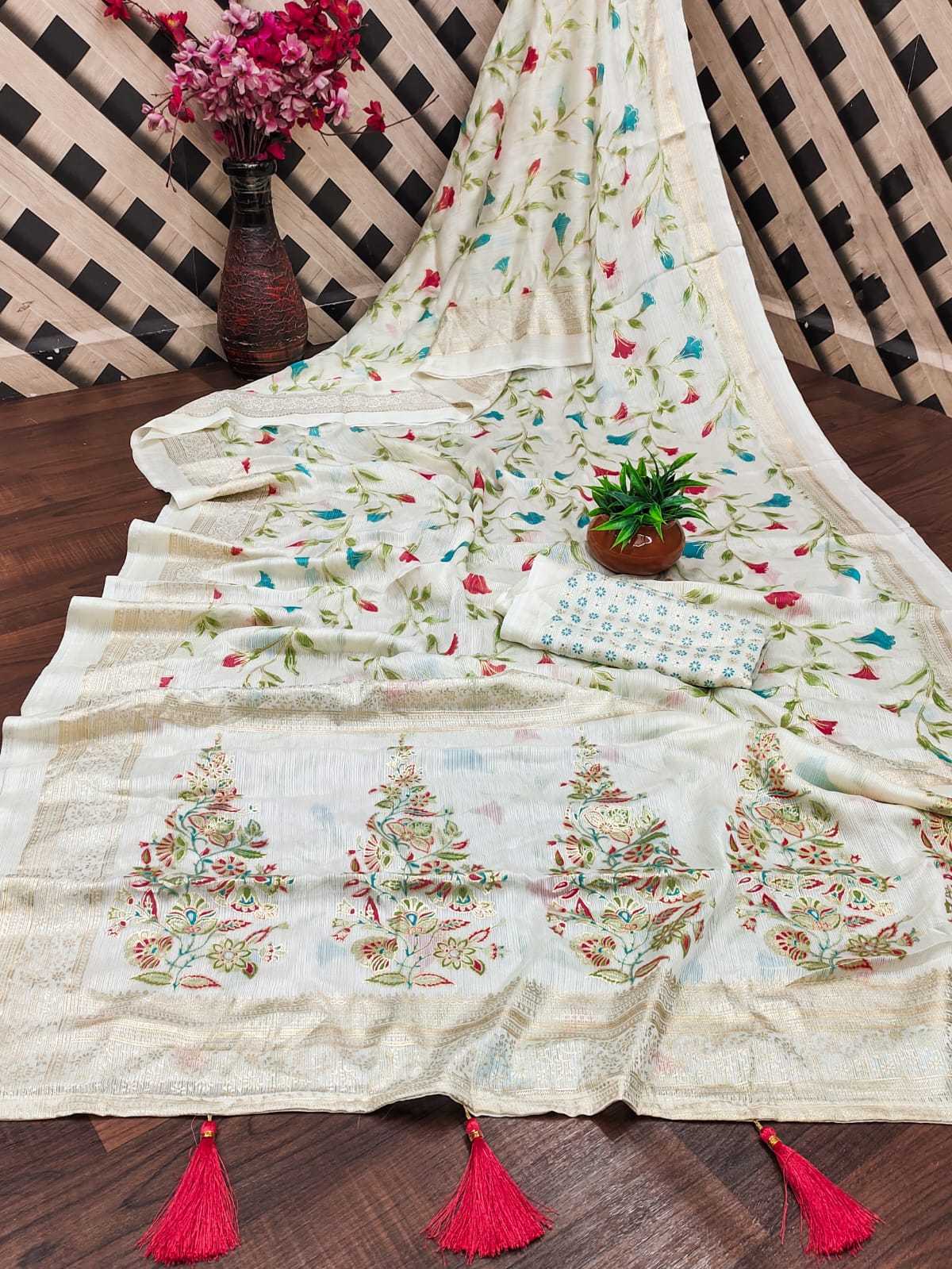 Ynf Chiffon RIN222 premium flower Sarees Wedding Collections Festive Collections Wholesale Designer Sarees Printed Sarees Chiffon Sarees Manufacturer