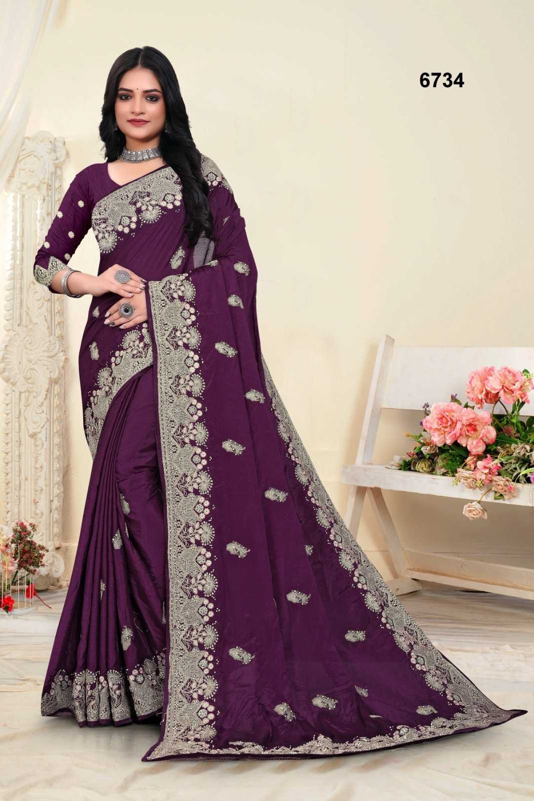 Ynf Chinon KESH114 6734 Sarees Wedding Collections Festive Collections Wholesale Designer Sarees Embroidered Sarees Stone Work Saree Manufacturer