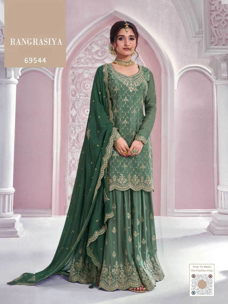 Ynf Chinon KESH504 69541 Suits & Dresses Wholesale Ladies Suits Embroidery Suits Palazzo Suit Party wear suits Manufacturer