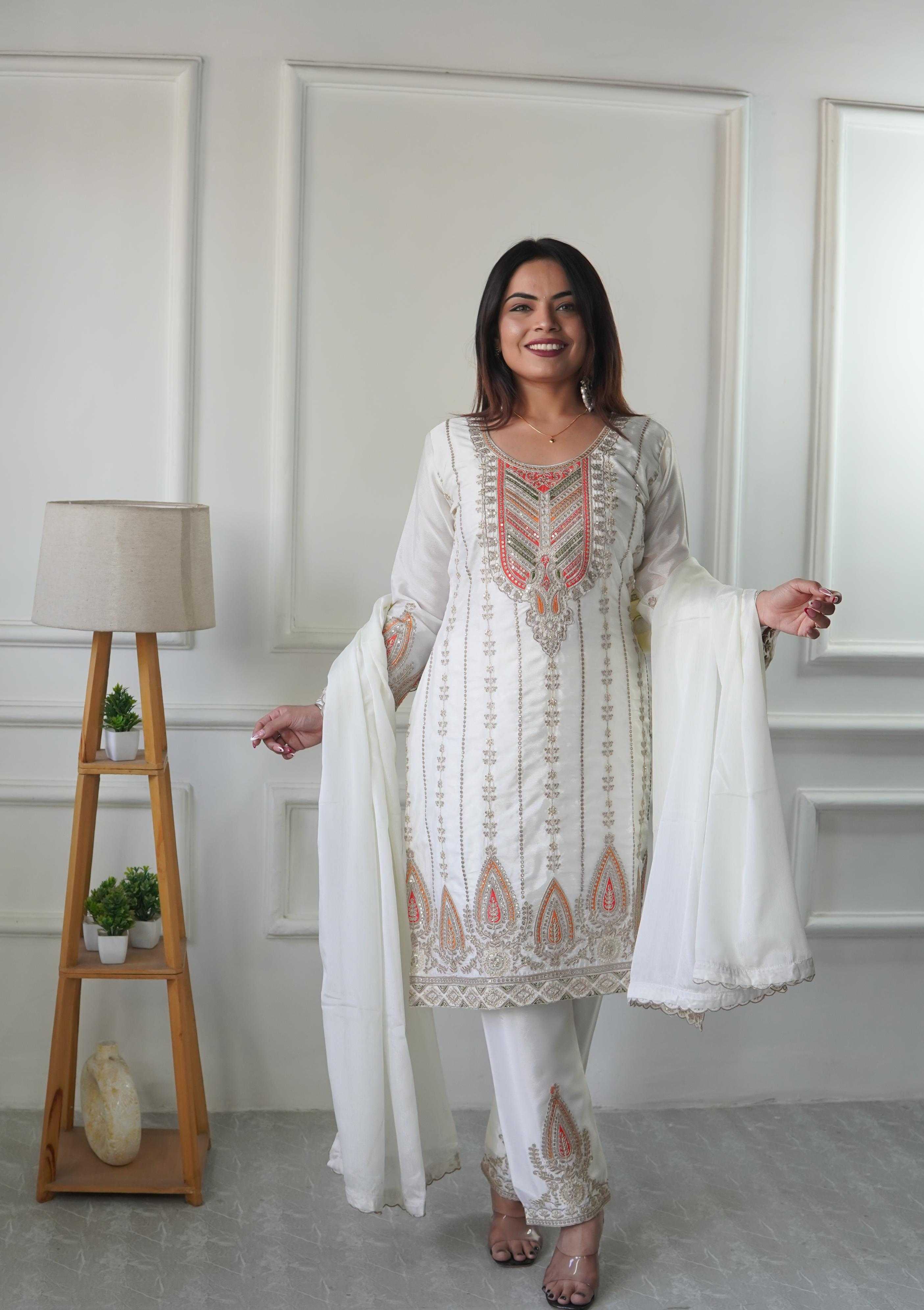 Ynf Chinon KESH506 123 Suits & Dresses Wholesale Ladies Suits Embroidery Suits Designer dresses Manufacturer