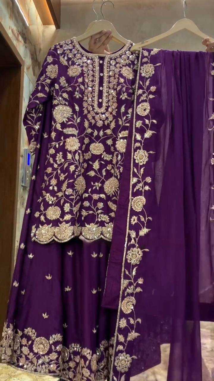 Ynf Chinon RIN141 1940 Suits & Dresses Wholesale Sharara Salwar Suits Embroidery Suits Party wear suits Manufacturer
