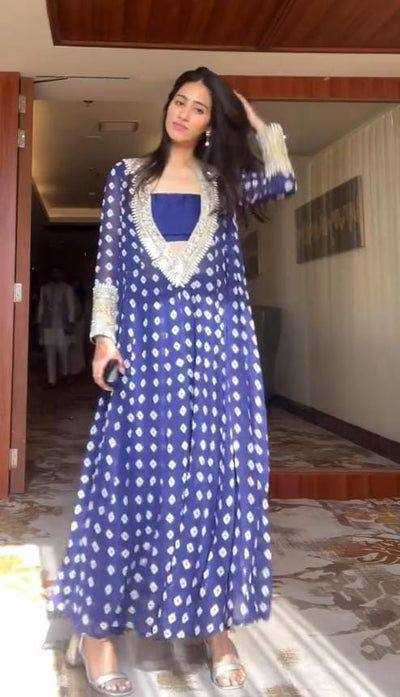 Ynf Chinon RIN141 1957 Suits & Dresses Western Wears Festive Collections Wholesale Indo Western Dresses Printed Dresses Embroidered Dresses Manufacturer