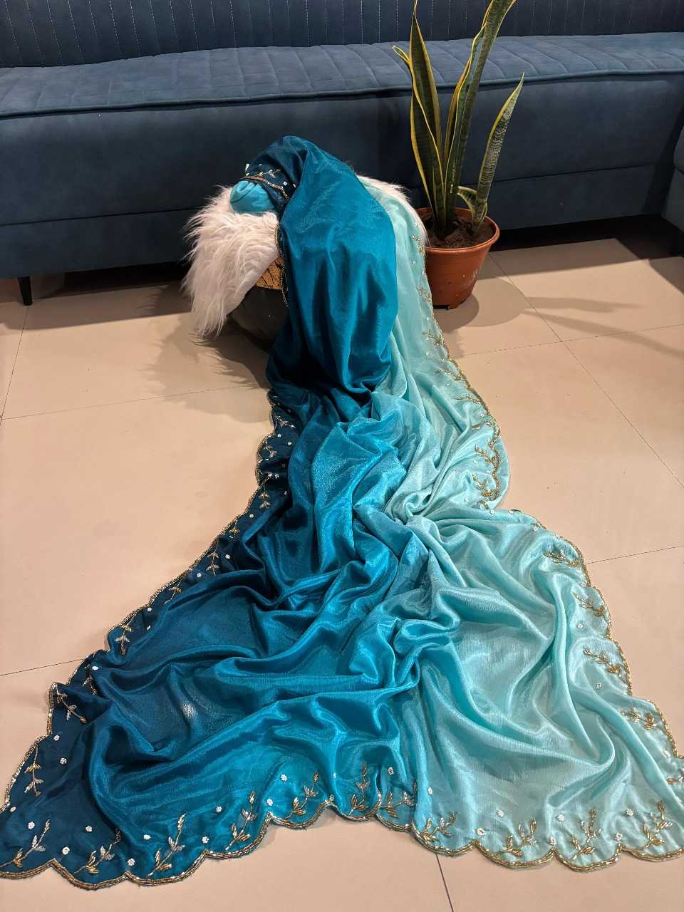 Ynf Chinon RIN222 Vira Sarees Wedding Collections Festive Collections Wholesale Designer Sarees Hand Work Sarees Cutwork Saree Manufacturer