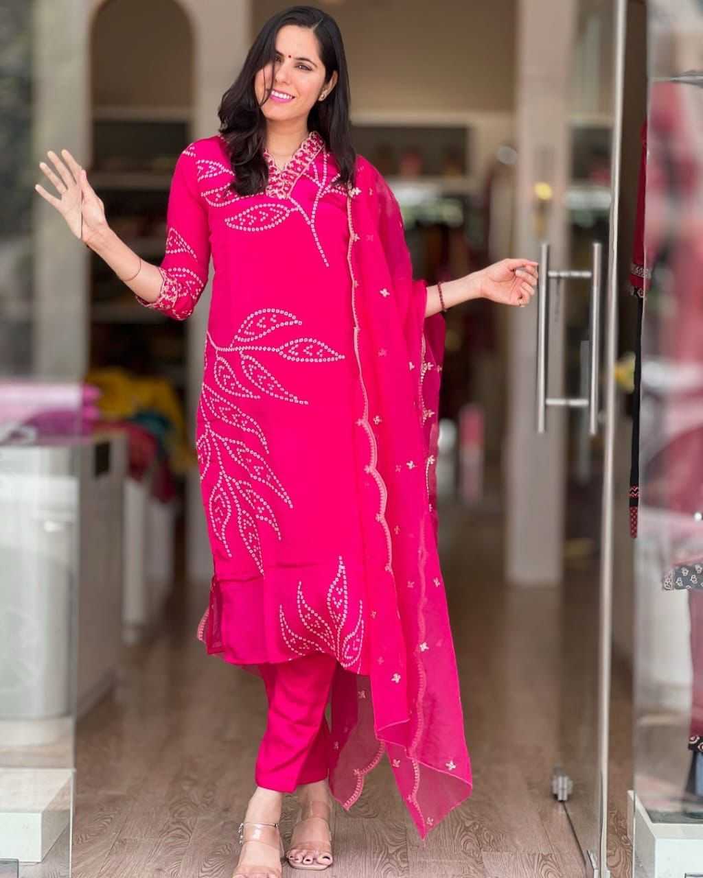 Ynf Chinon Silk KESH502 1005 Kurti Wholesale Printed Kurtis Embroidered Kurtis Silk Kurtis Manufacturer