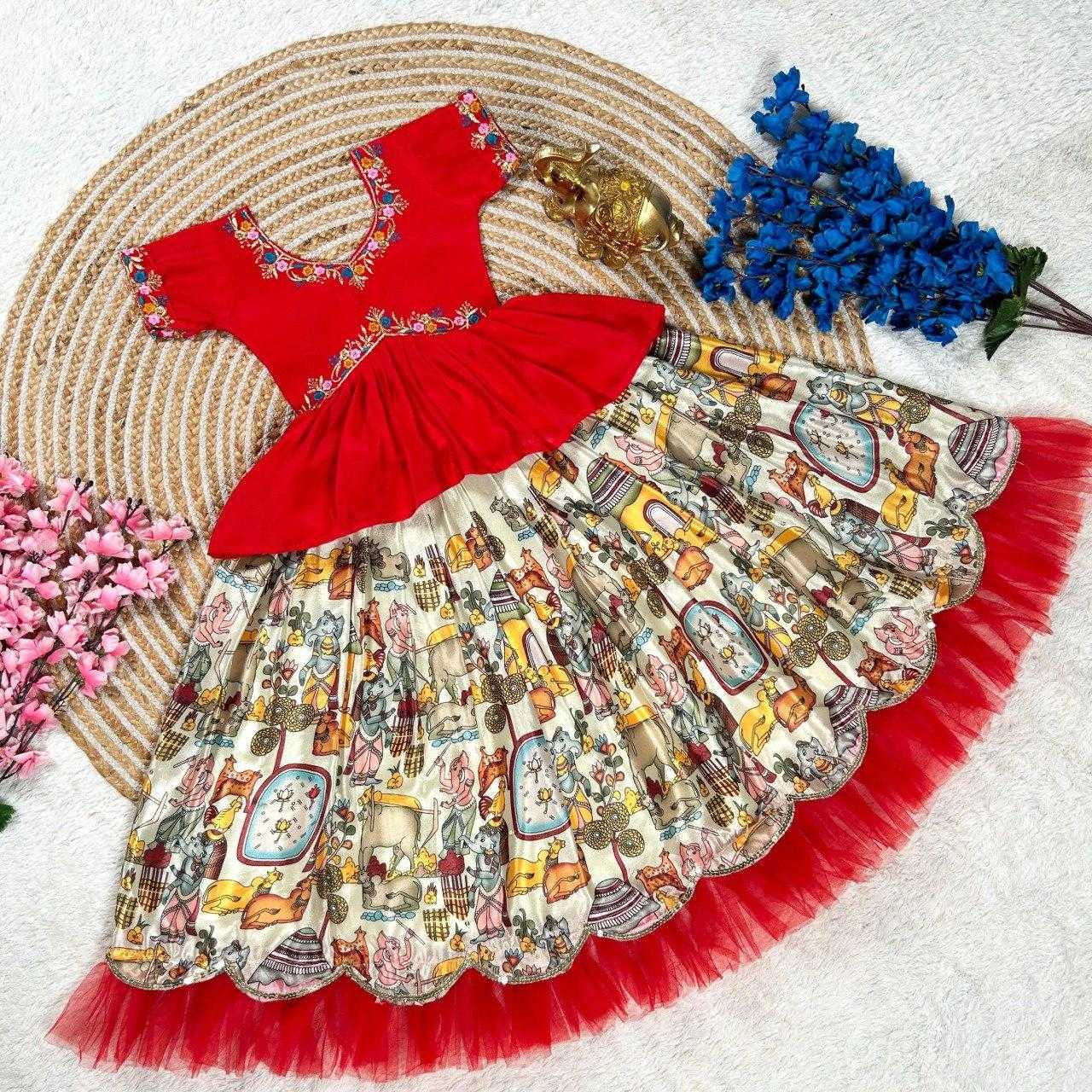 Ynf Chinon Silk KESH505 304 Kids Wear Wholesale Kids Lehenga Kids Lehenga Choli Baby Girl Lehenga Manufacturer