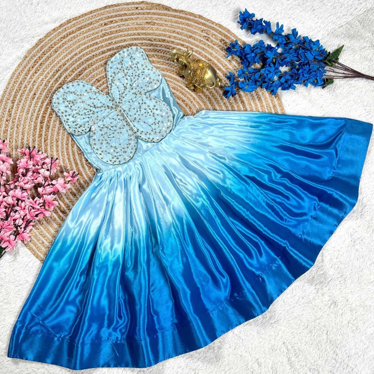 Ynf Chinon Silk KESH505 341 Kids Wear Wholesale Kids Gown Kids Frocks Kids Party Wear Ethnic Manufacturer