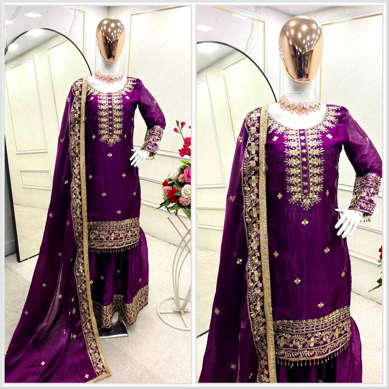 Ynf Chinon Silk KESH506 1196 Suits & Dresses Wholesale Ladies Suits Embroidery Suits Designer Suits Manufacturer