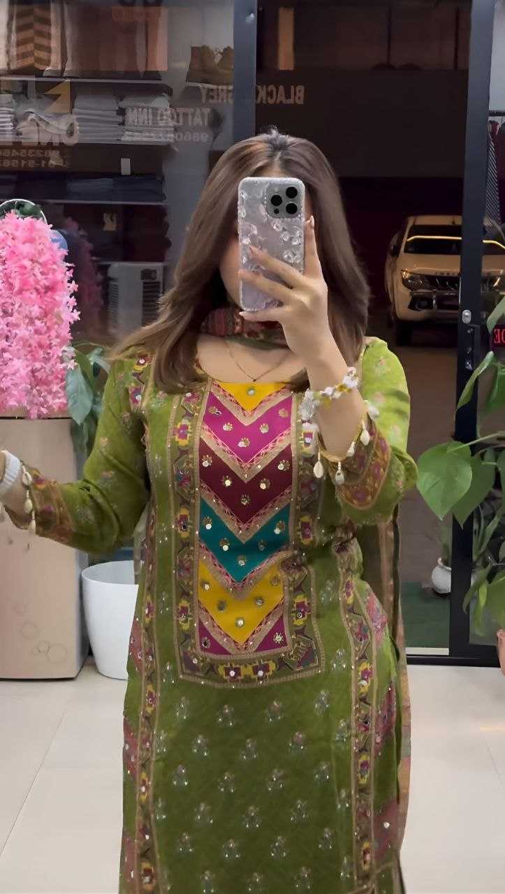 Ynf Chinon Silk KESH516 9278 Suits & Dresses Wholesale Ladies Suits Printed Suits Embroidery Suits Palazzo Suit Manufacturer