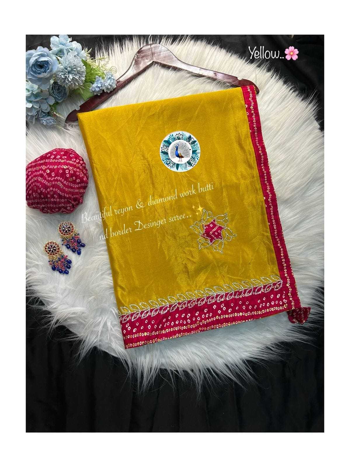 Ynf Chinon Silk RIN128 White-yellow Silk Sarees Wedding Collections Festive Collections Wholesale Party Wear Silk Sarees Designer Silk Sarees Silk Sarees For Weddings Manufacturer