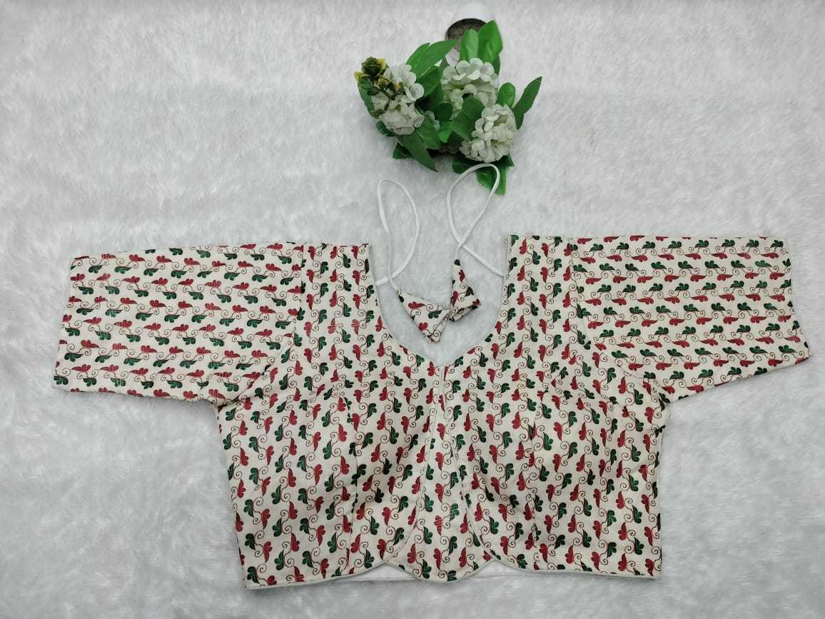 Ynf Cotton Cambric KESH356 Camric Readymade Blouses Festive Collections Wholesale Printed Blouse Cotton Blouse Onam Collections Manufacturer