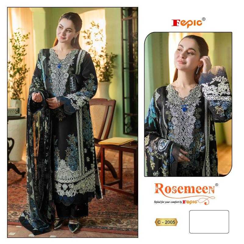 Ynf Cotton Cambric KESH446 FEPIC-ROSEMEEN-2005 Suits & Dresses Wedding Collections Festive Collections Wholesale Embroidery Suits Cotton Suits Designer Suits Manufacturer
