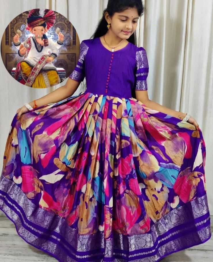 Ynf Cotton KESH493 One Level Kids Wear Wholesale Kids Gown Kids Ethnic Gowns Manufacturer