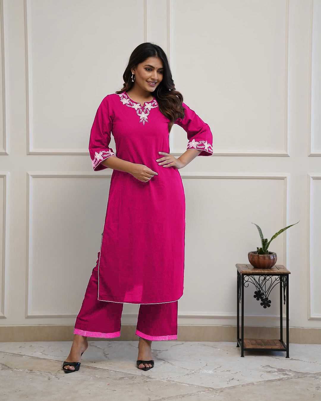 Ynf Cotton KESH502 Upgrade Kurti Wholesale Designer Kurtis Embroidered Kurtis Kurti With Palazzo Manufacturer