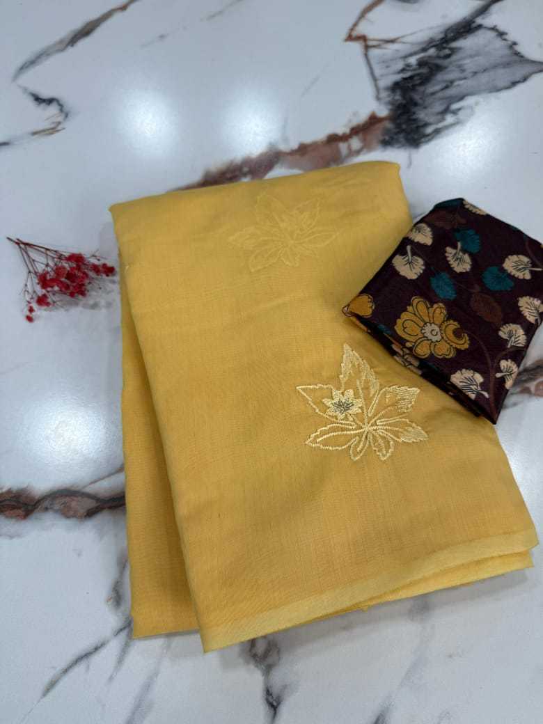 Ynf Cotton RIN178 flower Sarees Wedding Collections Festive Collections Wholesale Designer Sarees Chanderi Sarees Embroidered Sarees Manufacturer