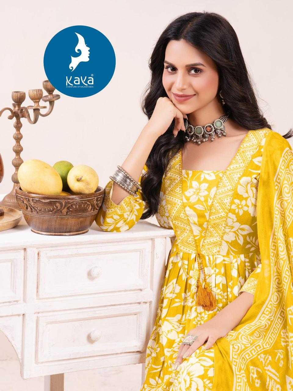 Ynf Cotton RIN190 KAYA KURTI-HEERAVATI -3 Setwise Collections Wholesale Gowns Catalogs Manufacturer
