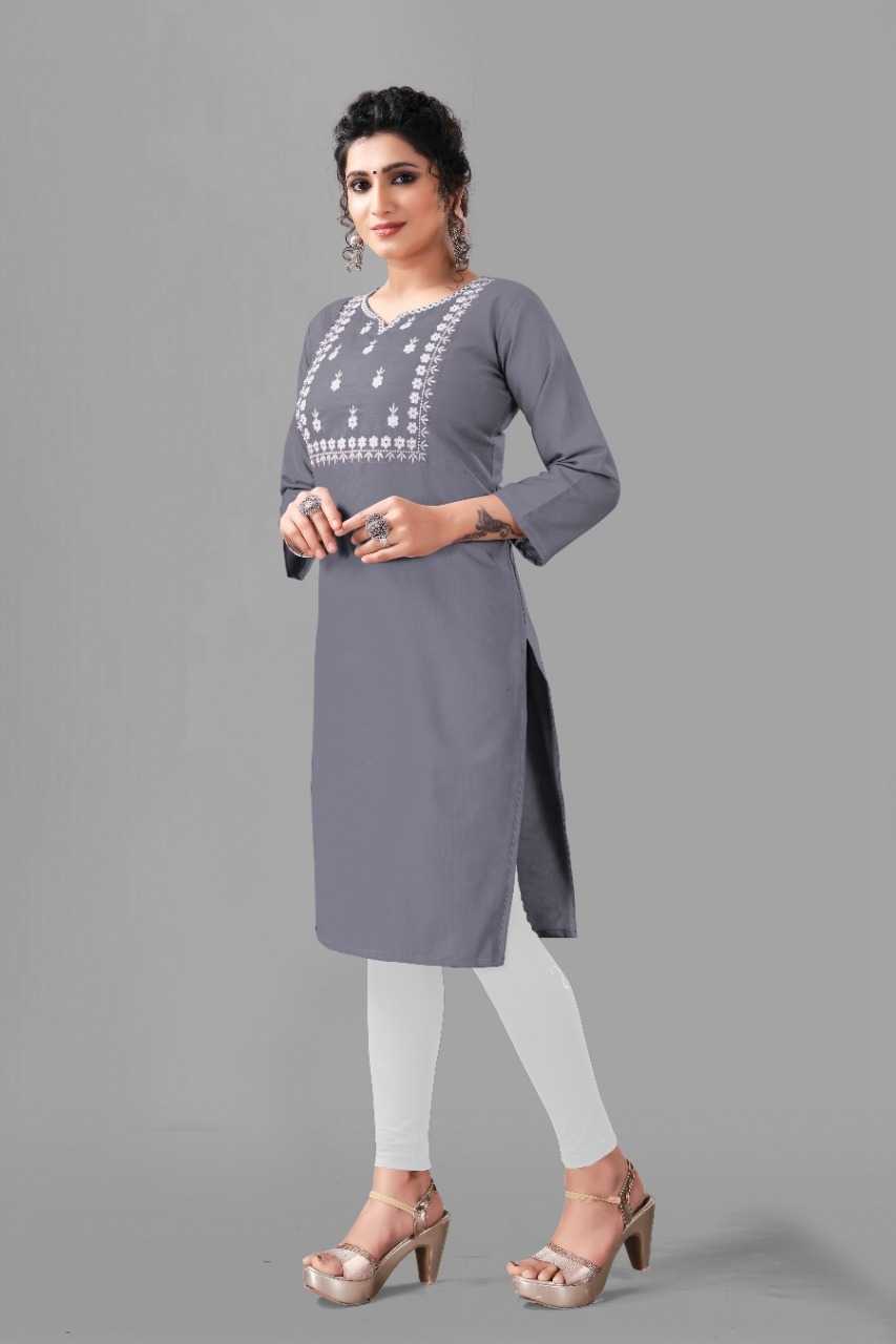 Ynf Cotton RIN222 KIWI Kurti Plus Size Collections Wholesale Designer Kurtis Cotton Kurtis Embroidered Kurtis Manufacturer