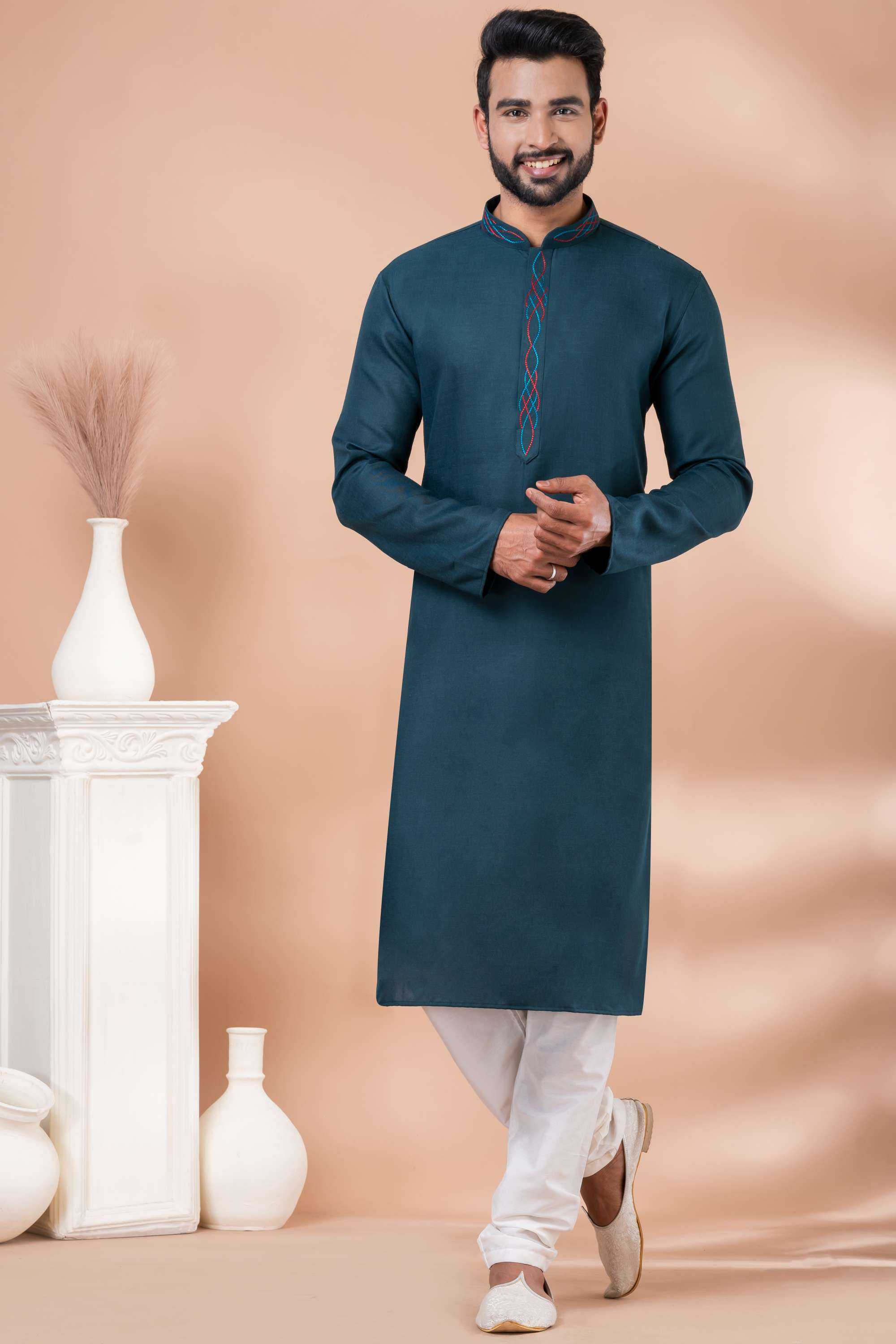 Ynf Cotton RIN223 3372A Mens Wear Wholesale Mens Kurtas Mens Kurta Pyjama Men Wedding kurta Manufacturer