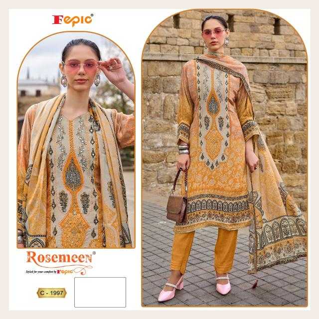 Ynf Crepe KESH446 FEPIC-ROSEMEEN-CRAPE PRINTE Suits & Dresses Wedding Collections Wholesale Printed Suits Embroidery Suits Wedding Suits Manufacturer