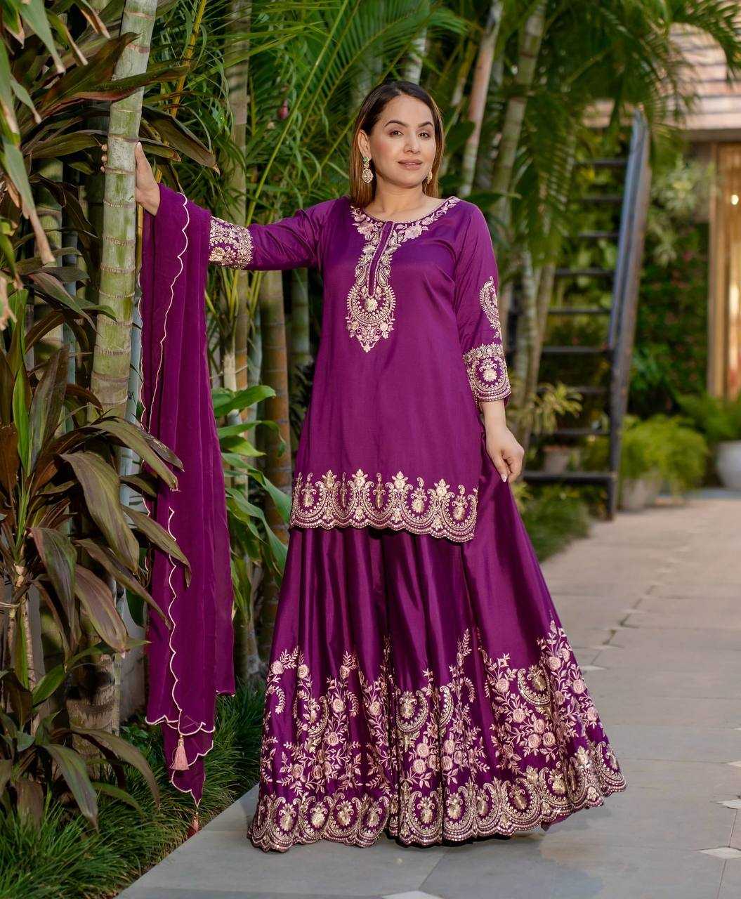 Ynf Crepe KESH461 1704 Suits & Dresses Wholesale Sharara Salwar Suits Party wear suits Wedding Suits Manufacturer