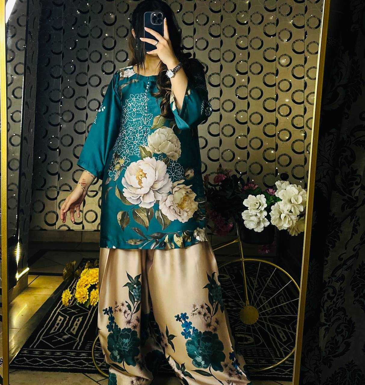 Ynf Crepe Silk KESH499 5275 Suits & Dresses Wholesale Palazzo Suit Party Wear Dresses Manufacturer
