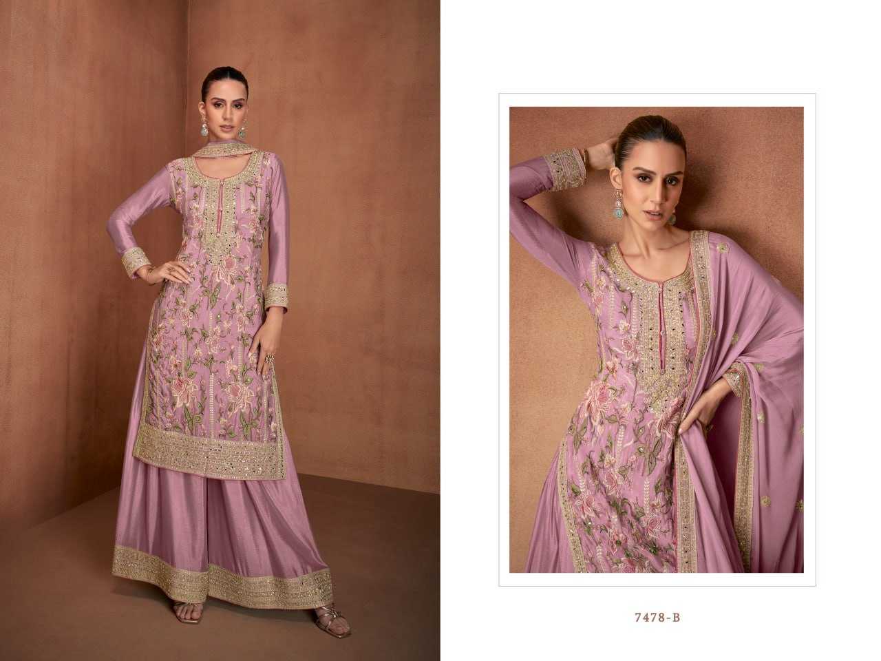 Ynf Crepe Silk KESH504 7478 Suits & Dresses Wholesale Ladies Suits Embroidery Suits Palazzo Suit Wedding guest dresses Manufacturer