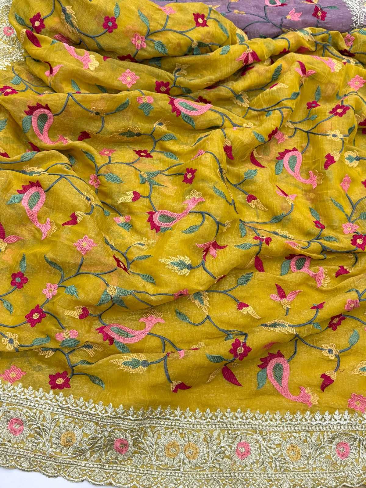Ynf Crunchi KESH114 4837 Sarees Wedding Collections Festive Collections Wholesale Designer Sarees Kashmiri Sarees Zari Border Sarees Manufacturer