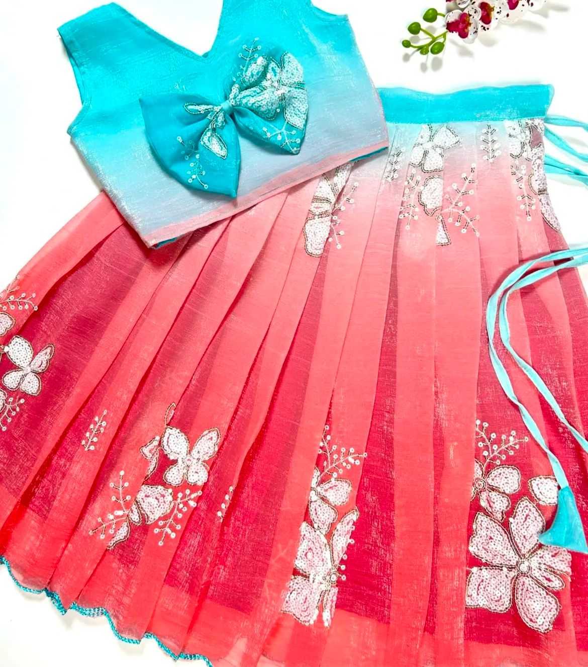 Ynf Crunchi KESH493 dual candy Kids Wear Wholesale Kids Lehenga Kids Lehenga Choli Baby Girl Lehenga Manufacturer