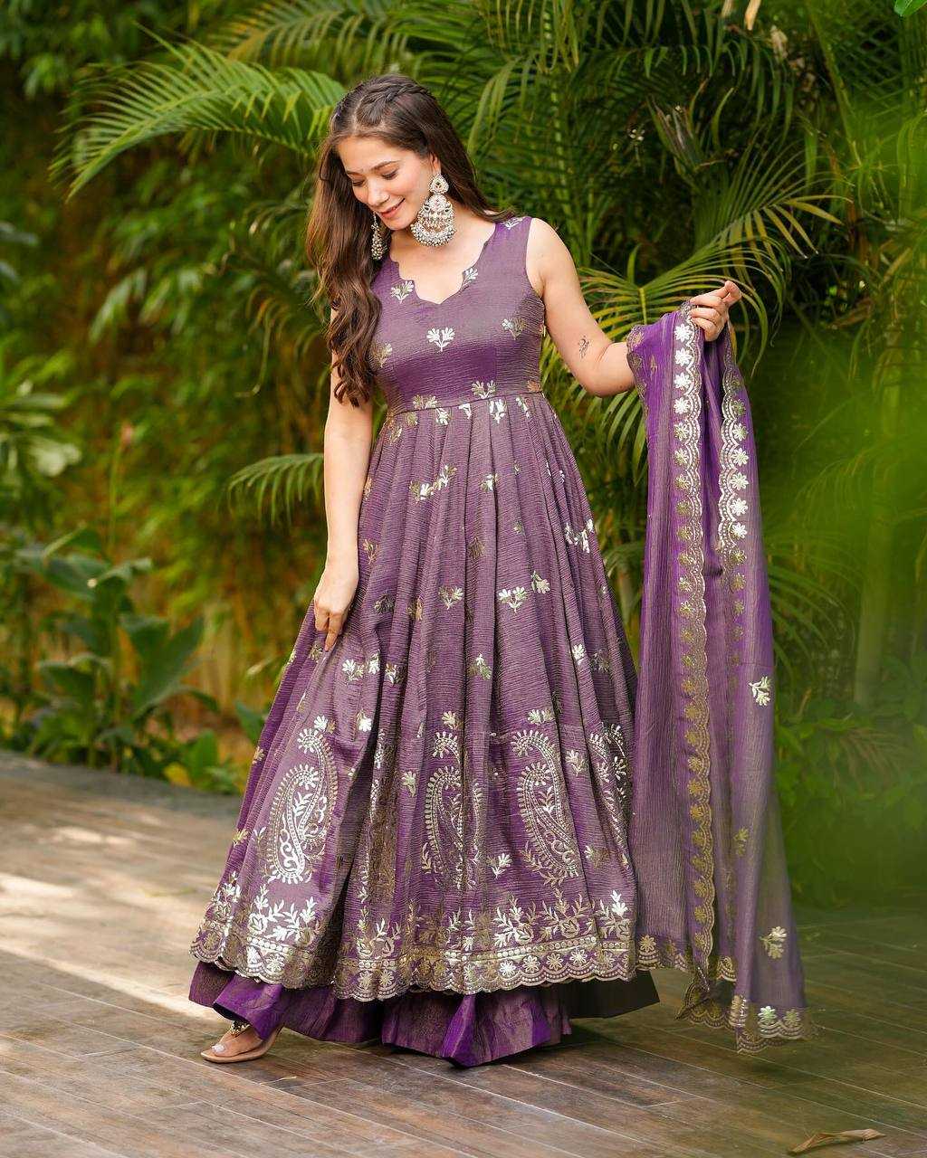 Ynf Crunchi KESH499 5283 Suits & Dresses Wedding Collections Festive Collections Wholesale Embroidery Suits Palazzo Suit Ladies Silk Suit Manufacturer
