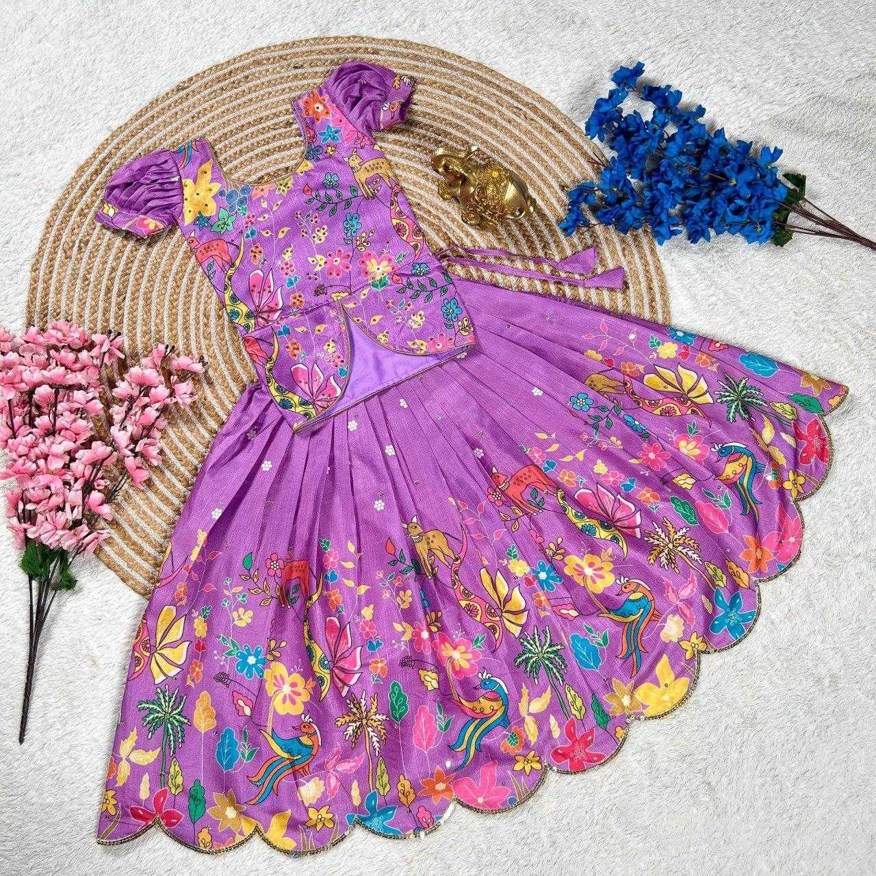 Ynf Dola Silk KESH505 302 Kids Wear Wholesale Kids Lehenga Kids Lehenga Choli Baby Girl Lehenga Manufacturer