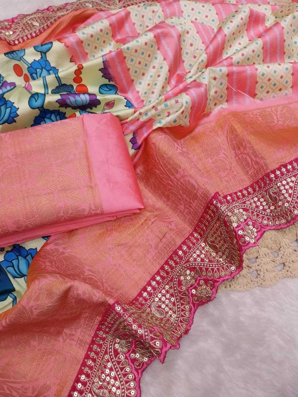 Ynf Dola Silk RIN171 596 Sarees Wedding Collections Festive Collections Wholesale Sequence Sarees Silk Sarees Sarees With Blouse Manufacturer