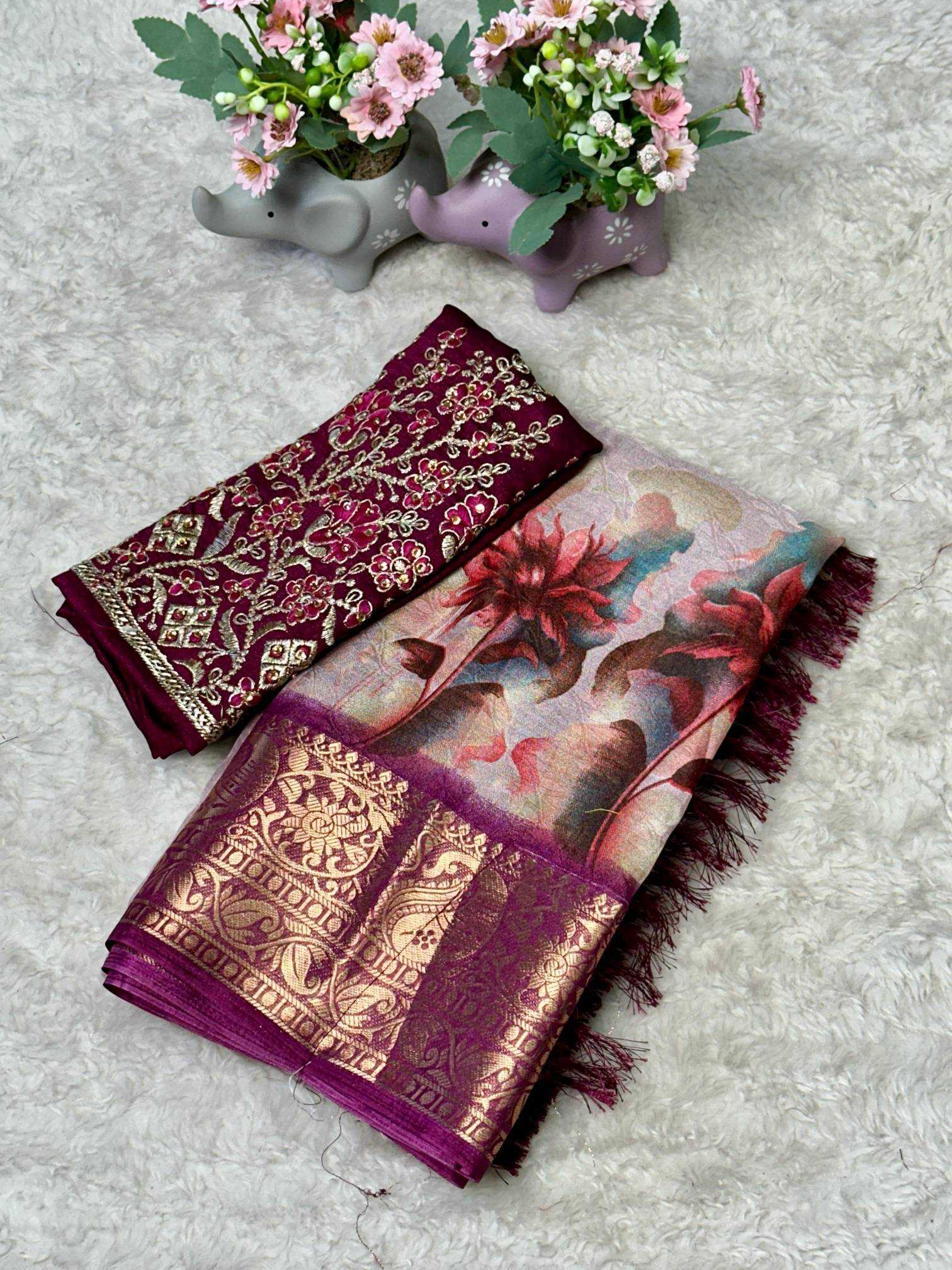 Ynf Dola Silk RIN209 MISS Silk Sarees Wedding Collections Wholesale Dola Silk Sarees Printed Silk Saree Silk Sarees For Weddings Manufacturer