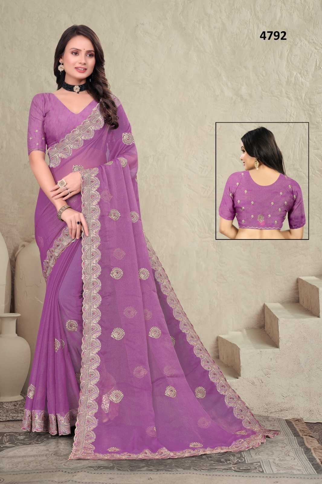 Ynf Fancy KESH114 4792 Sarees Wedding Collections Festive Collections Wholesale Embroidered Sarees Stone Work Saree Zari Border Sarees Manufacturer