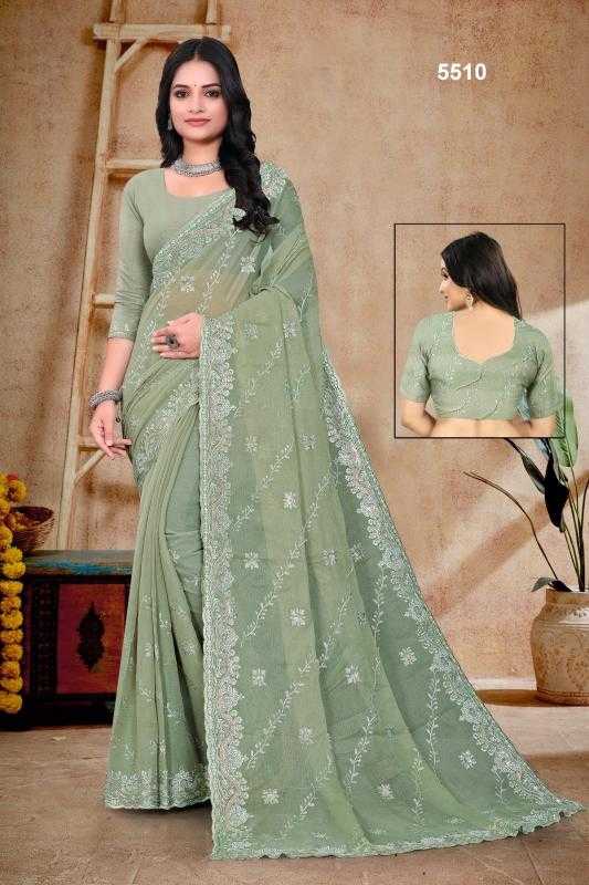 Ynf Fancy KESH114 5510 Sarees Wedding Collections Festive Collections Wholesale Designer Sarees Embroidered Sarees Stone Work Saree Manufacturer