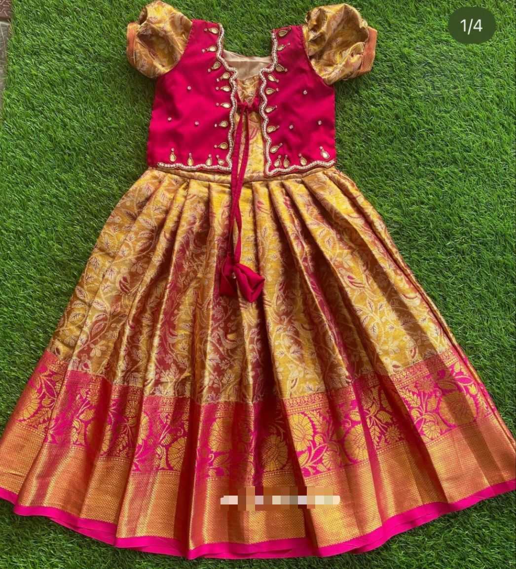 Ynf Fancy KESH493 chidiya Kids Wear Wholesale Kids Gown Kids Ethnic Gowns Manufacturer