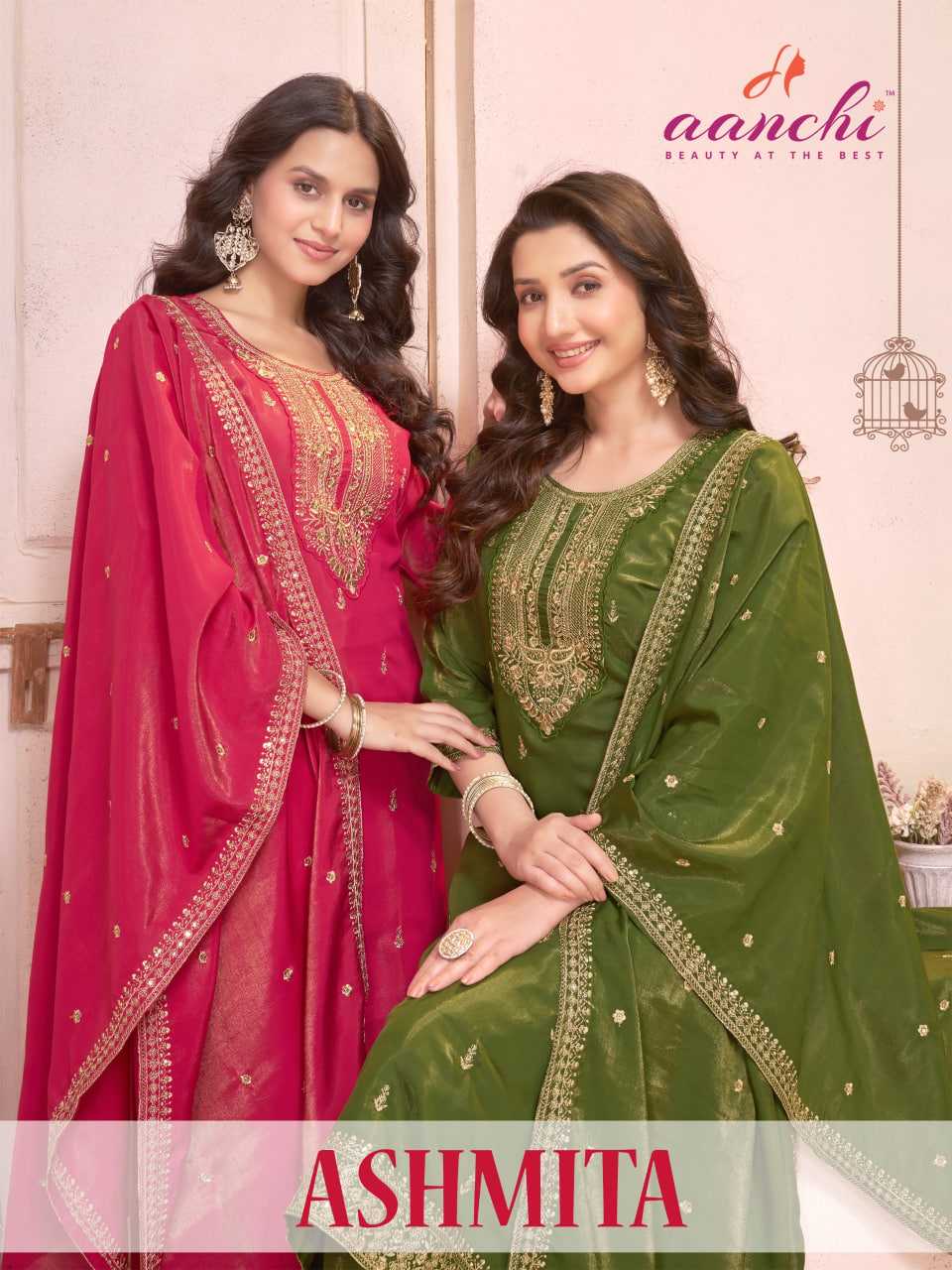 Ynf Fancy RIN190 AANCHI ASHMITA Setwise Collections Wholesale Dresses & Suits Catalogs Manufacturer