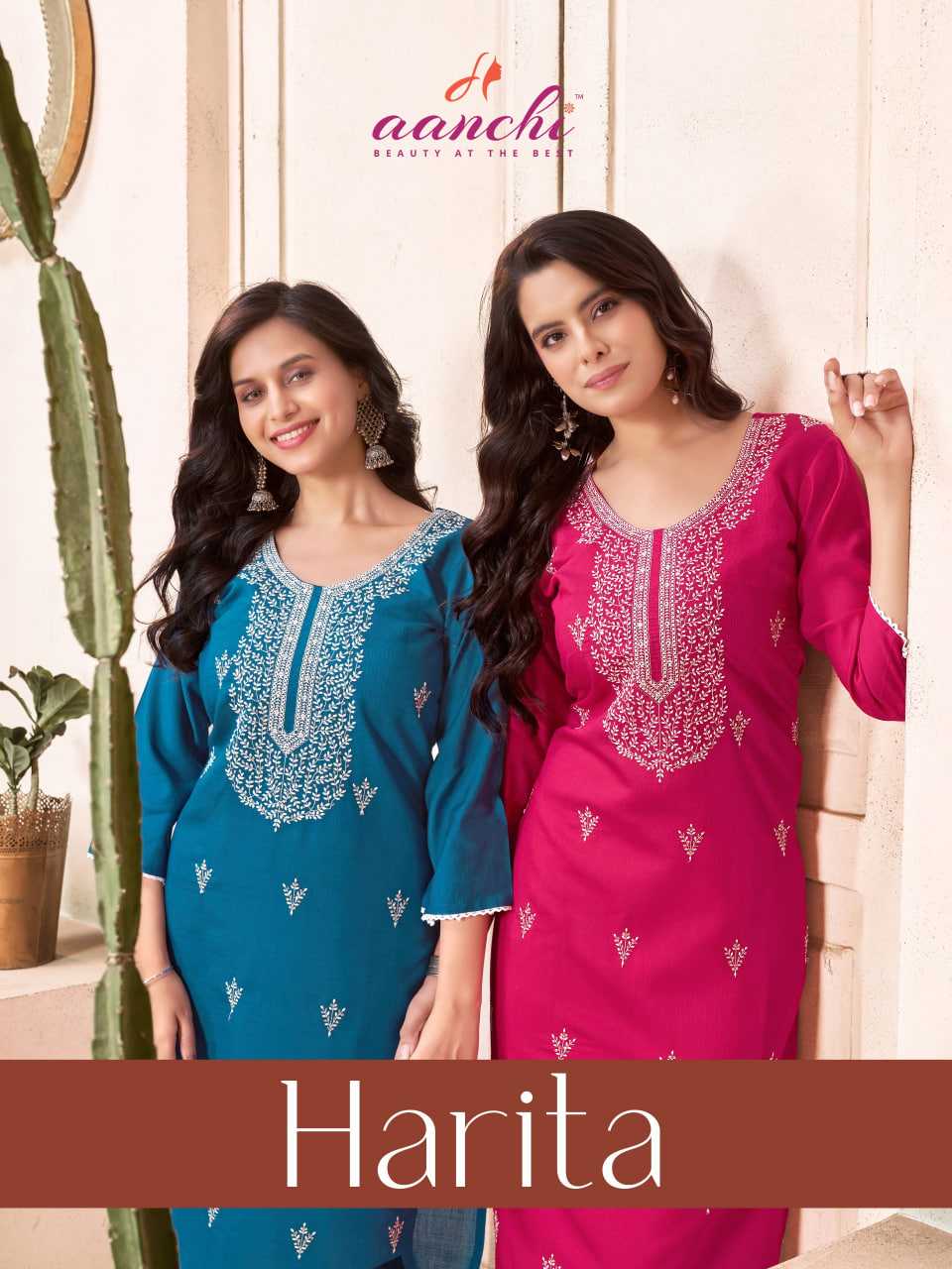Ynf Fancy RIN190 AANCHI HARITA Setwise Collections Wholesale Kurtis Catalogs Manufacturer