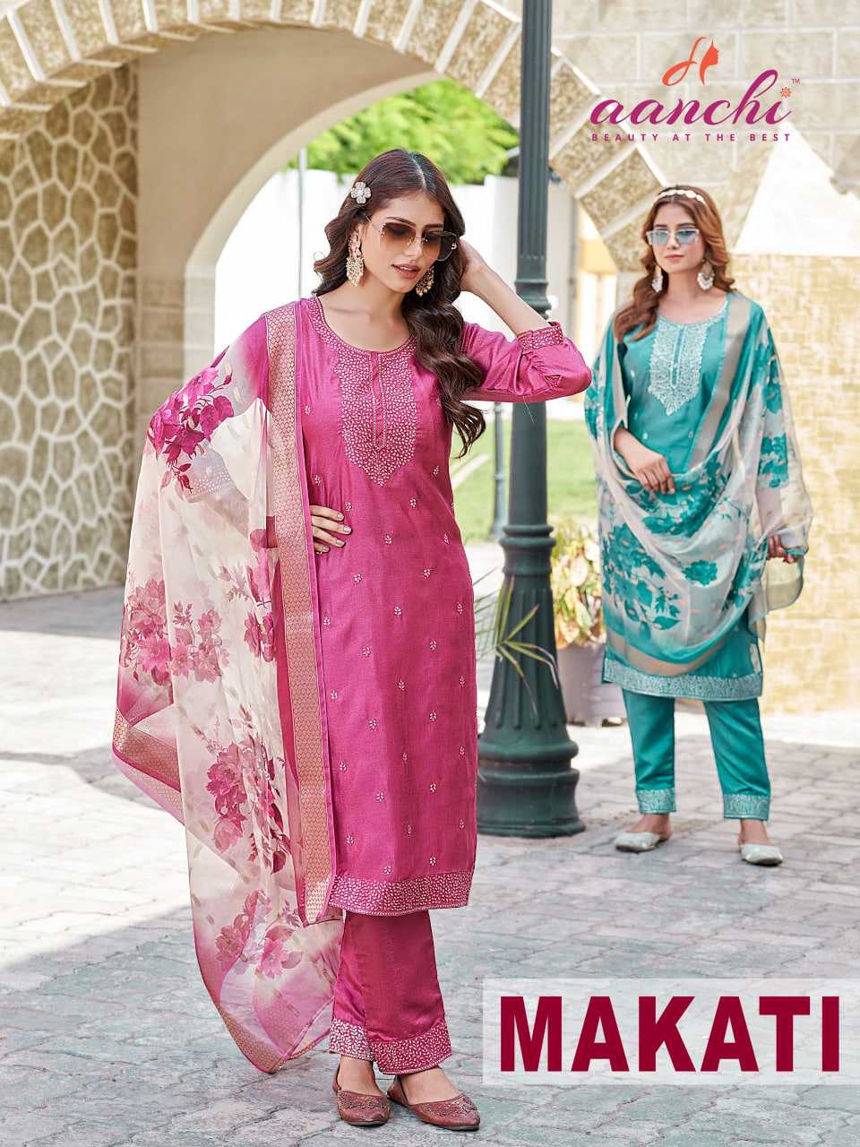 Ynf Fancy RIN190 AANCHI MAKATI Setwise Collections Wholesale Kurtis Catalogs Manufacturer