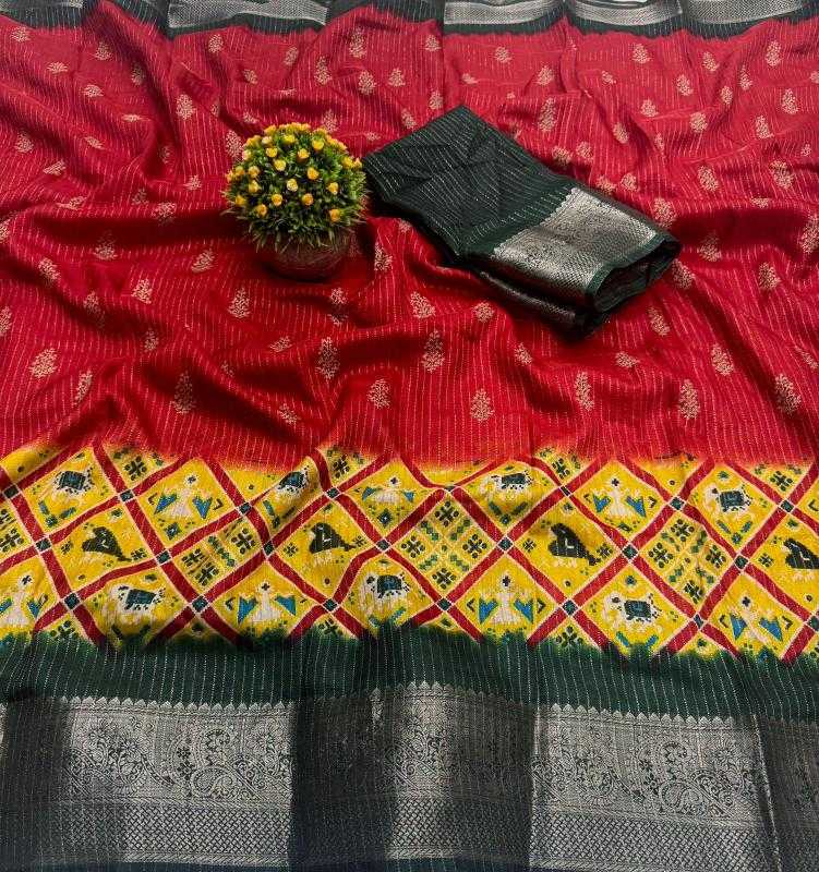 Ynf Fancy RIN203 Patola gold Sarees Wedding Collections Wholesale Designer Sarees Printed Sarees Zari Border Sarees Manufacturer
