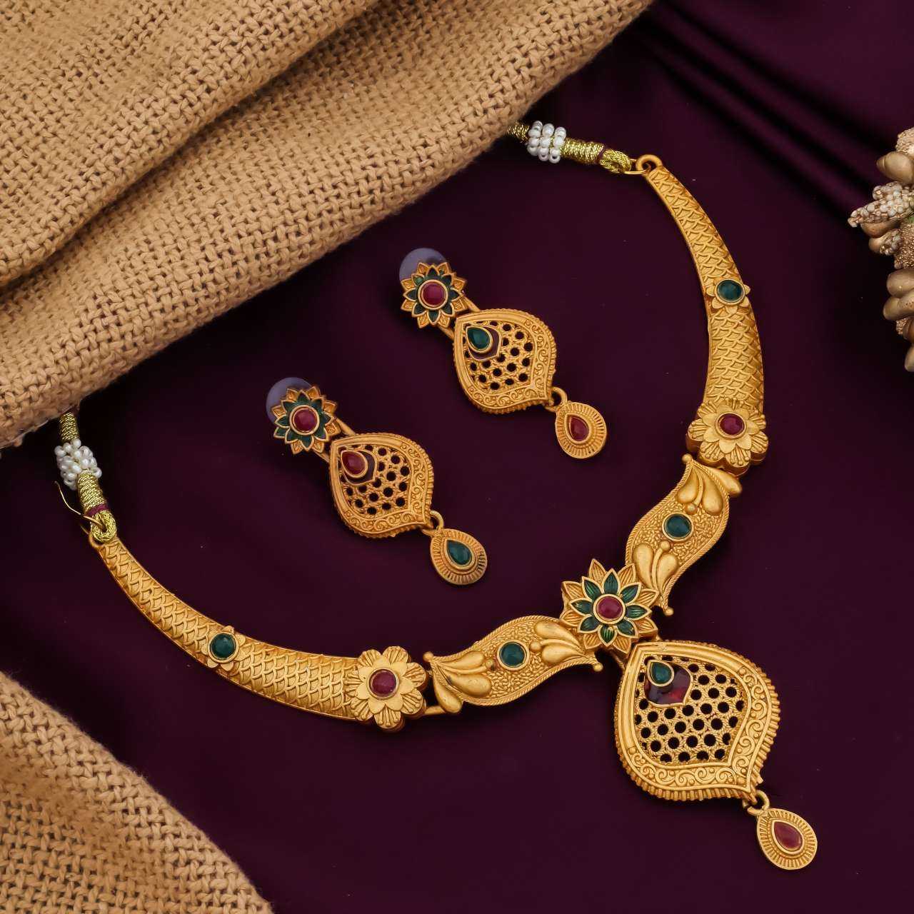 Ynf Fancy Womens Jewellery Wholesale Necklaces Set Golden Necklace Set Gold Plated Jewelry Manufacturer
